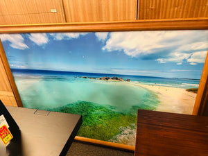 Tropical Beach Scene Framed Artwork 77x54