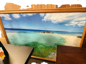 Tropical Beach Scene Framed Artwork 77x54