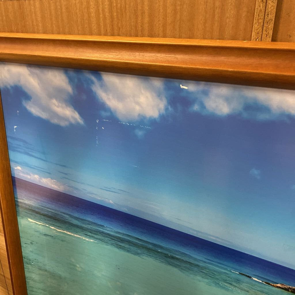 Tropical Beach Scene Framed Artwork 77x54