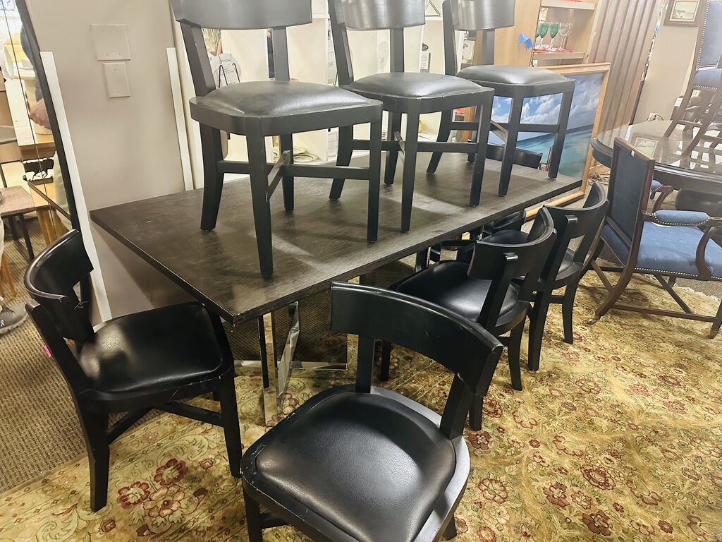 Black Dining Chairs (Set of 8)