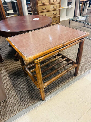 Rattan Side Table 26x16x21