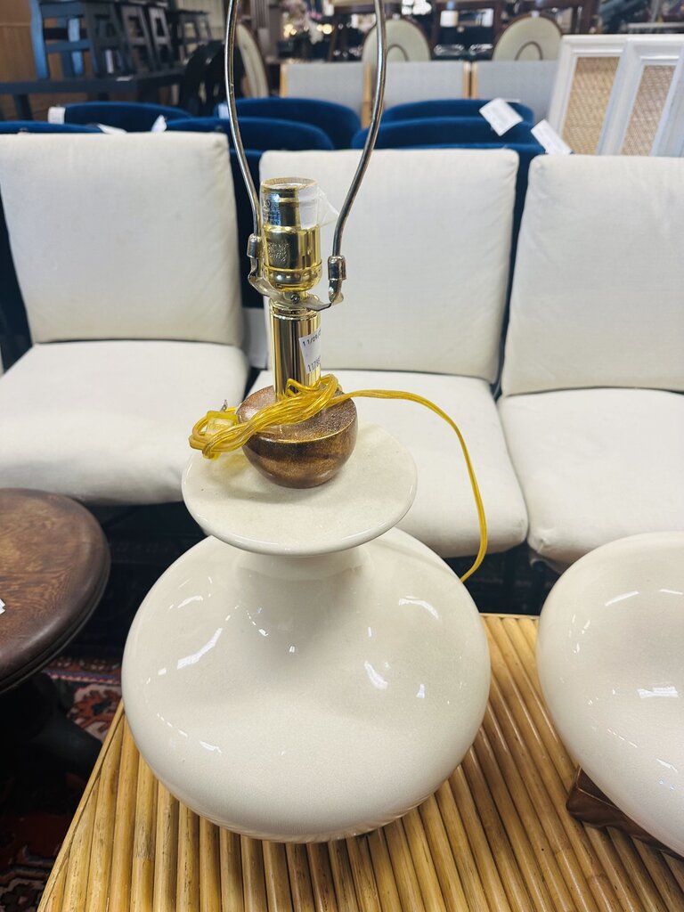 Mid Century Porcelain Table Lamps (pair)