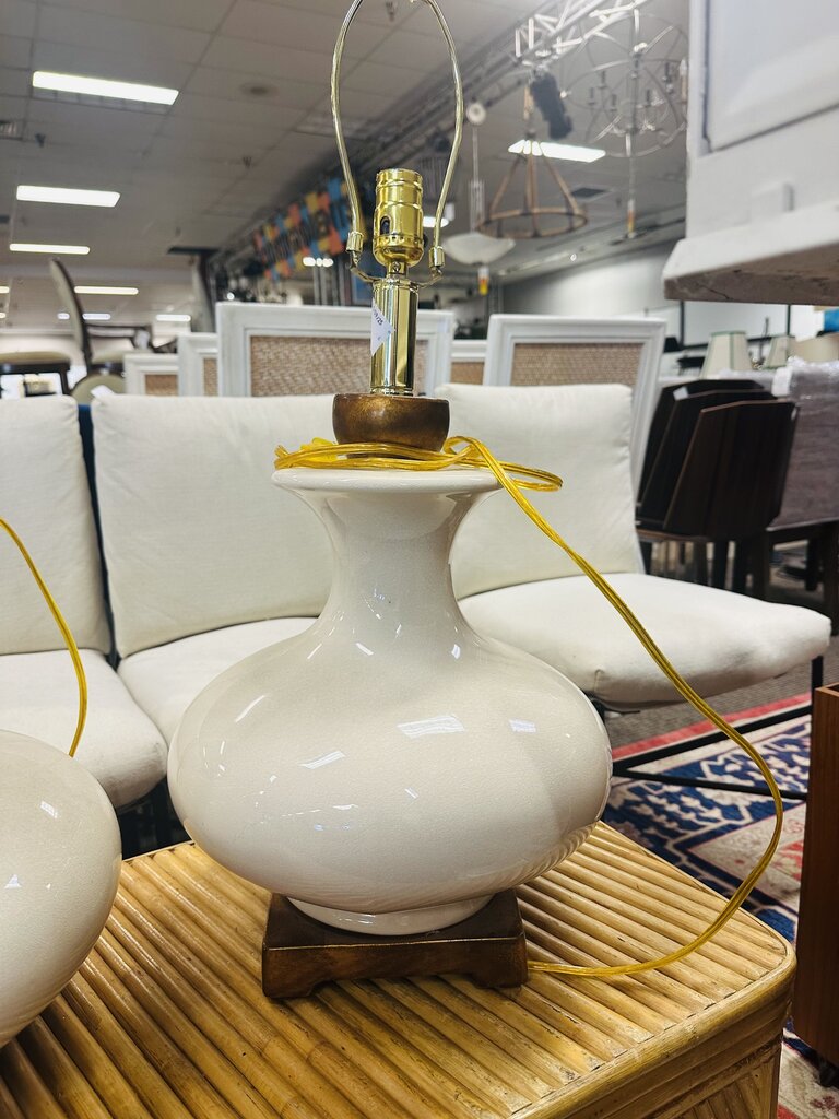 Mid Century Porcelain Table Lamps (pair)