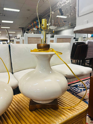 Mid Century Porcelain Table Lamps (pair)