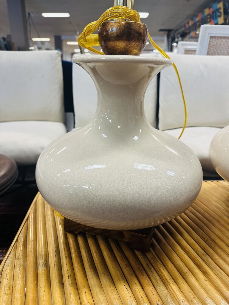 Mid Century Porcelain Table Lamps (pair)