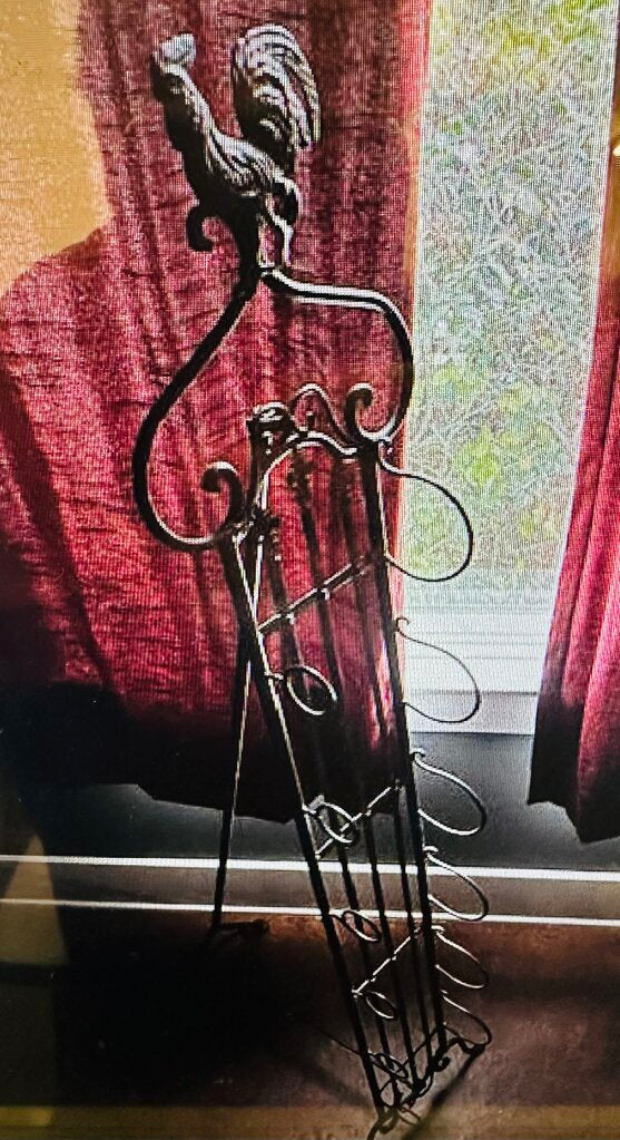 Decorative Metal Wine Rack 59" H