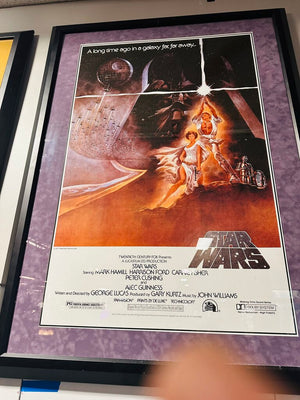 "Star Wars" 1993 Promotional Framed Poster 36x48