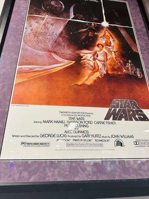 "Star Wars" 1993 Promotional Framed Poster 36x48