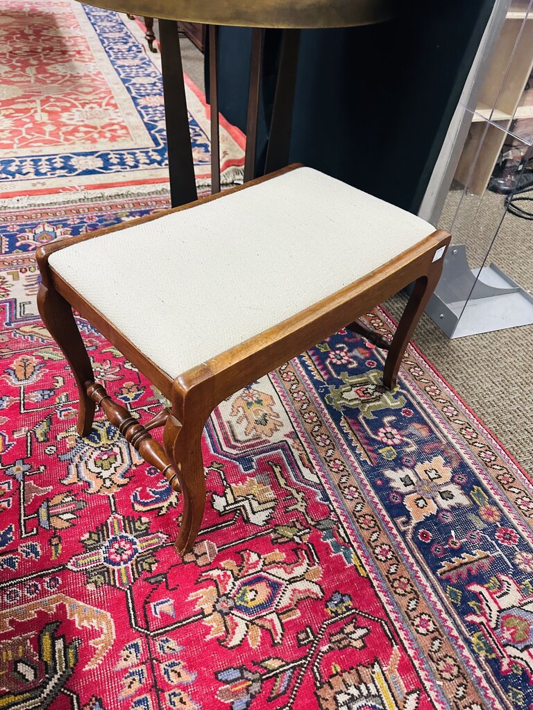 Wooden Bench w/ Upholstered Stool 15x24x17