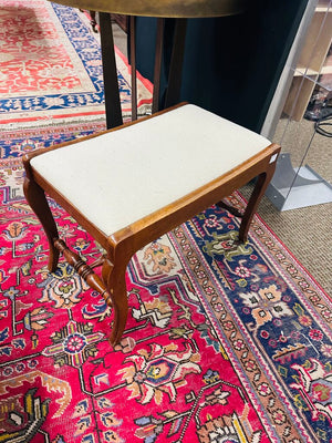 Wooden Bench w/ Upholstered Stool 15x24x17