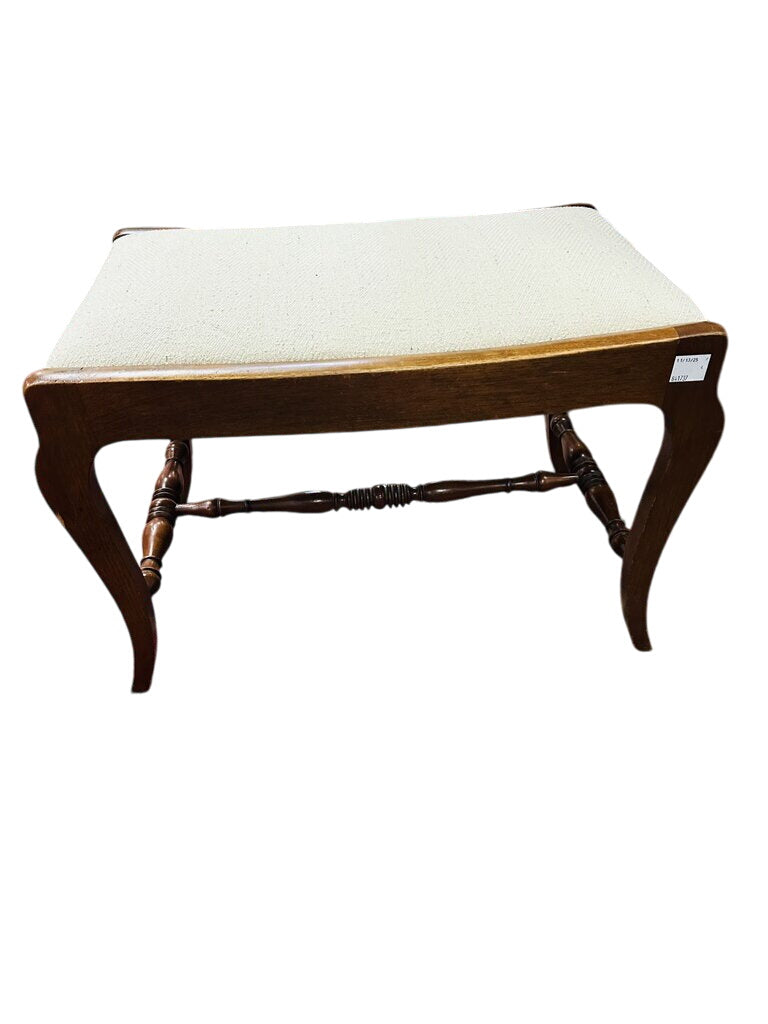Wooden Bench w/ Upholstered Stool 15x24x17