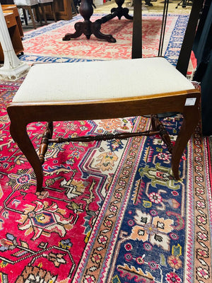 Wooden Bench w/ Upholstered Stool 15x24x17