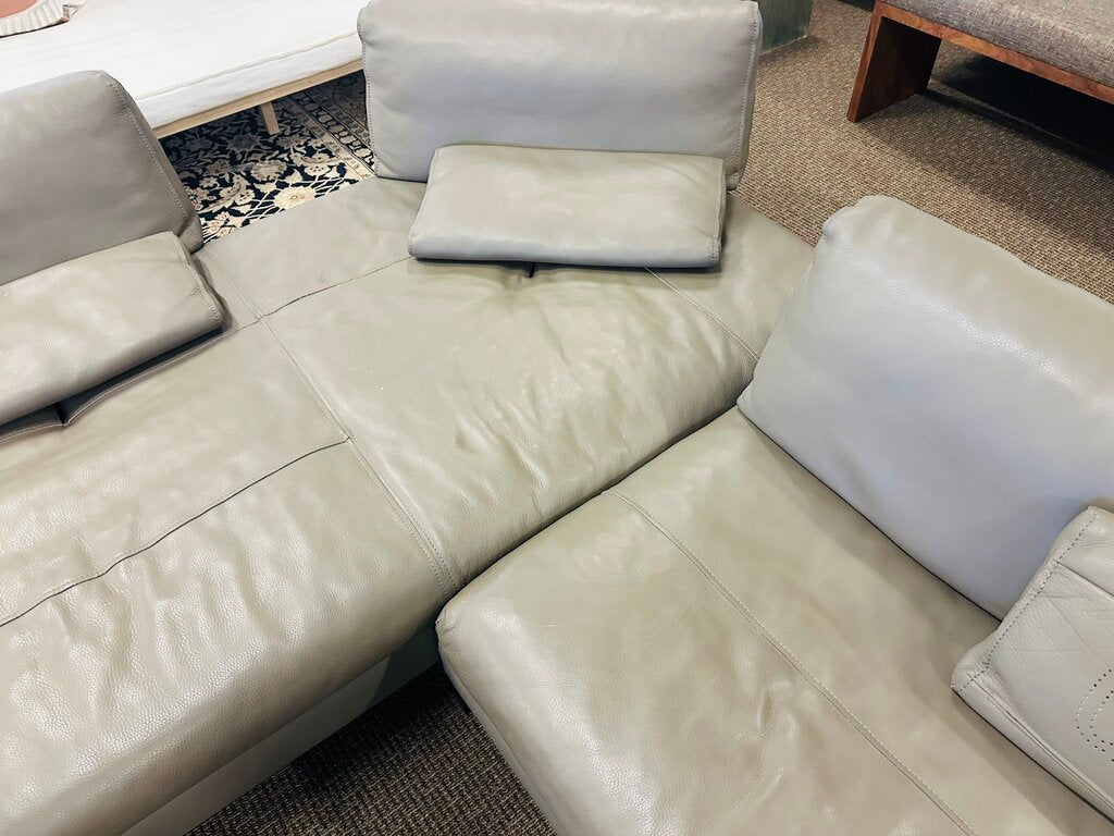 GAMMA Sunset Italian Leather Sectional Sofa Orig. $15500 (115x95)