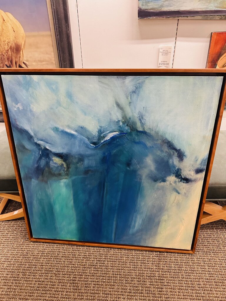 Nancy Crowford " Blue Sky" Framed Print 38x38
