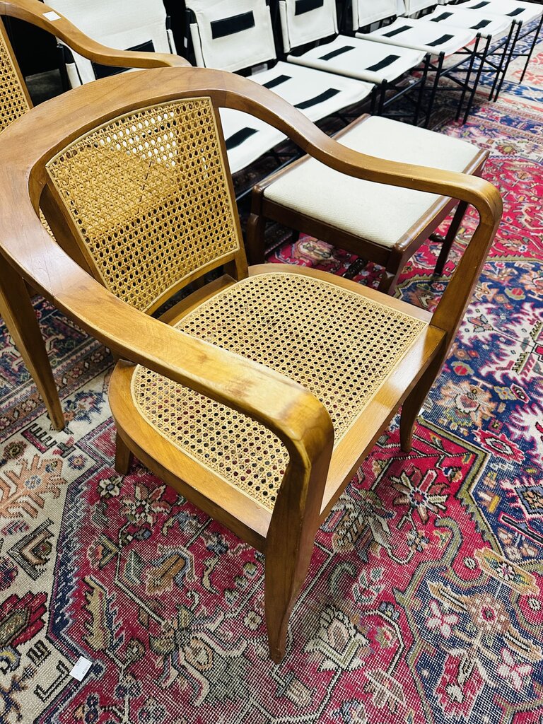 Biedermeier Style Cane Armchairs (pair)