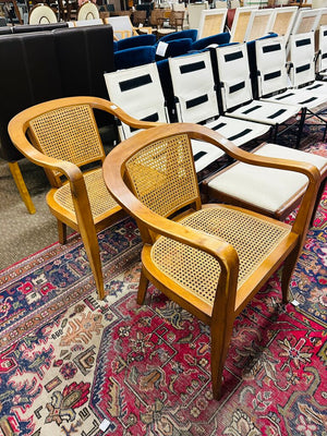 Biedermeier Style Cane Armchairs (pair)