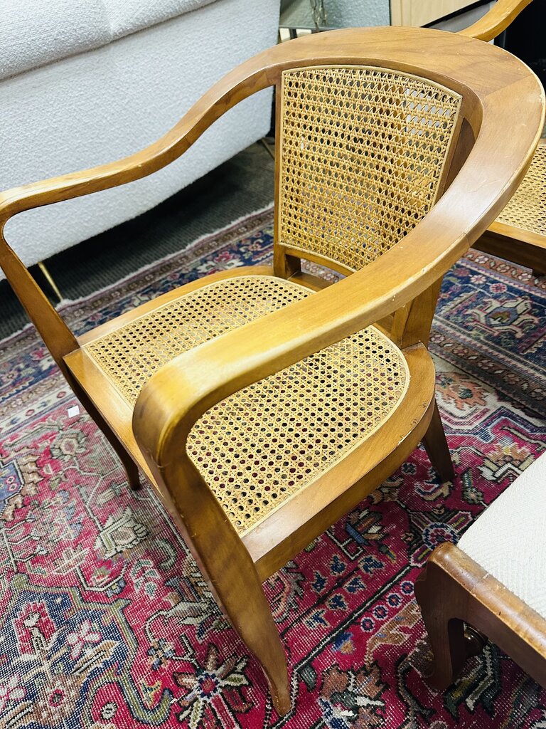 Biedermeier Style Cane Armchairs (pair)