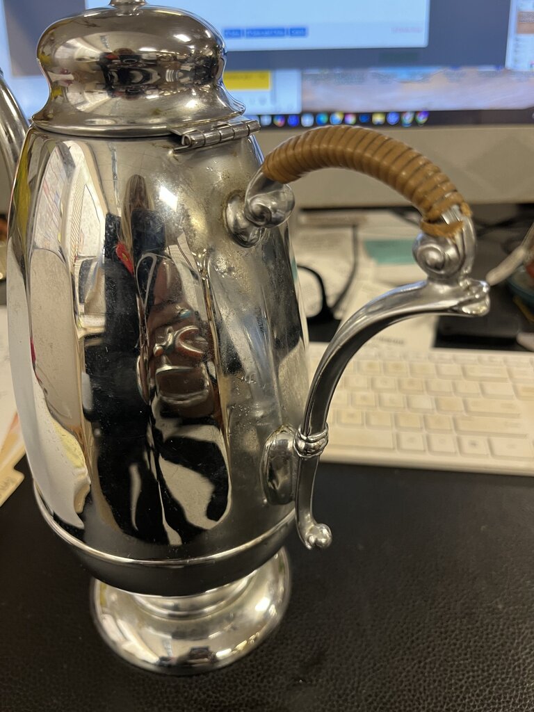 Continental Silver Co Wrapped Handle Tea Pot 1930