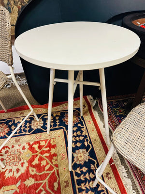 3-Piece Steel Wicker Patio Bar Set (table +2 stools) 24x36