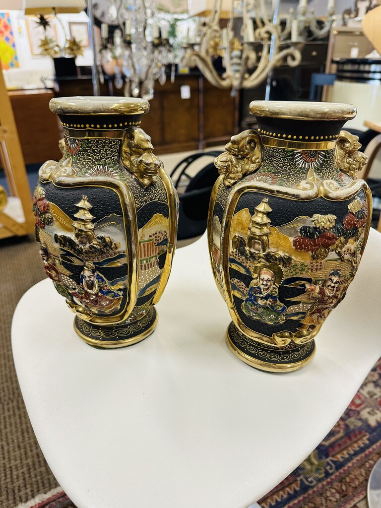 Japanese Satsuma Vases (pair)