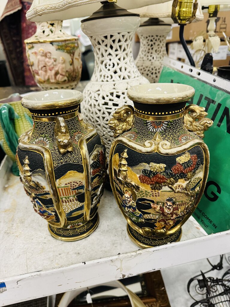 Japanese Satsuma Vases (pair)