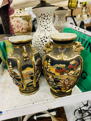 Japanese Satsuma Vases (pair)