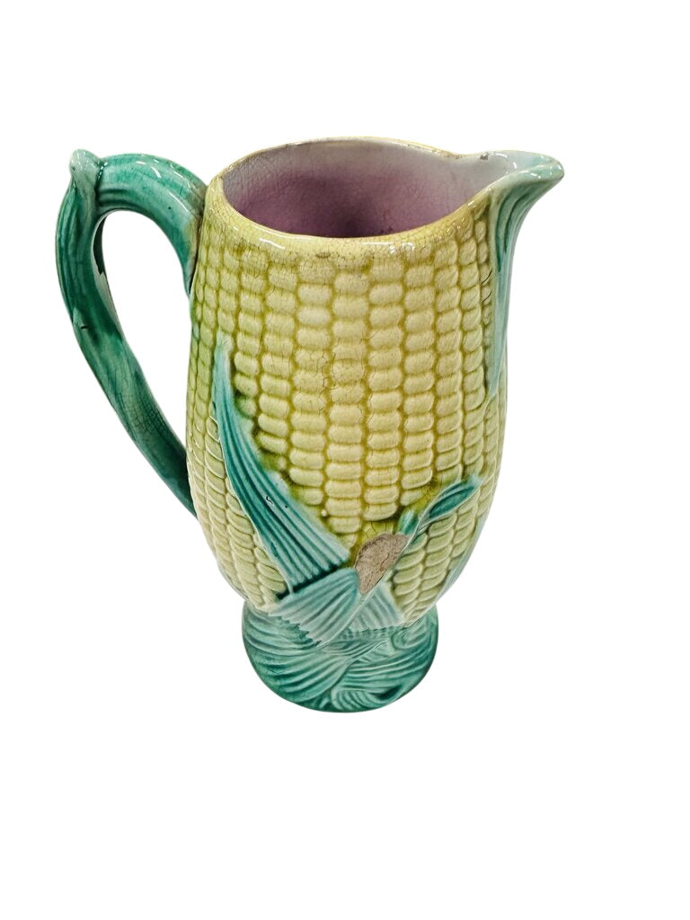 Majolica Style Corn Pitcher by Miss Daisy's Consignment & Auction House