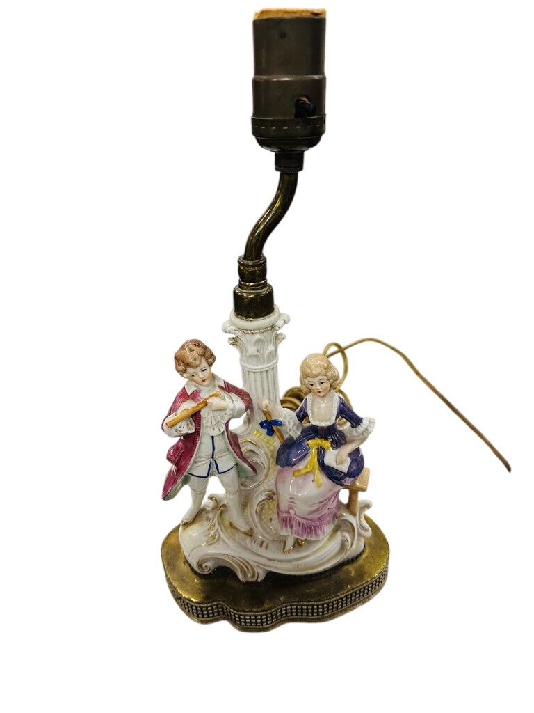 German Porcelain Figurine Lamp