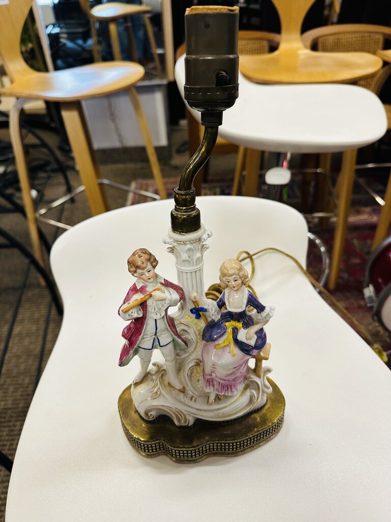 German Porcelain Figurine Lamp
