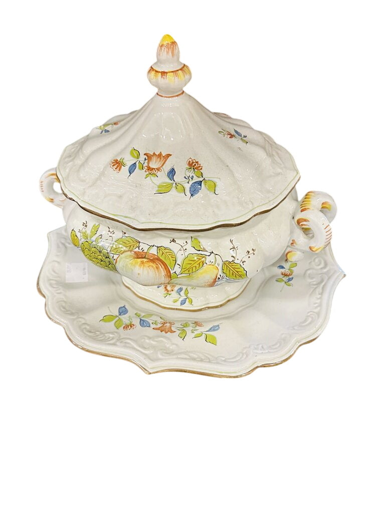 Floral Tureen & Plate
