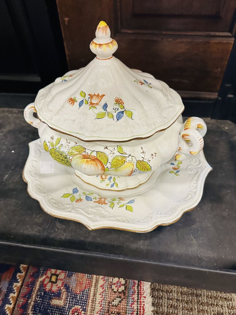Floral Tureen & Plate