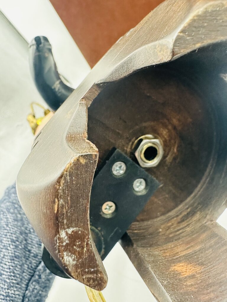 Japanese Carved Okina Noh Statue Black Lamp