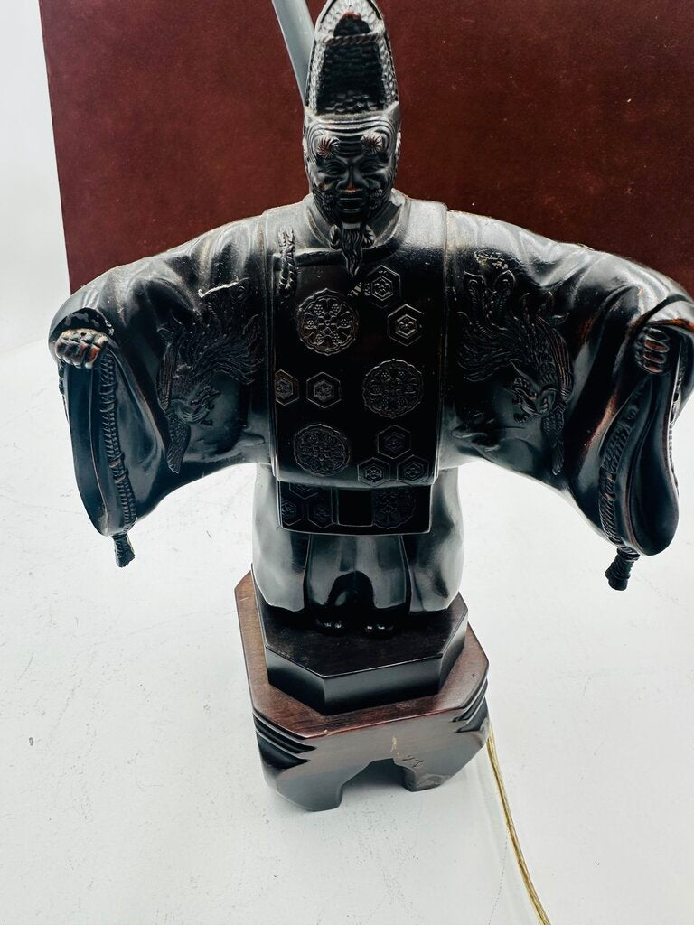Japanese Okina Noh Statue Lamp