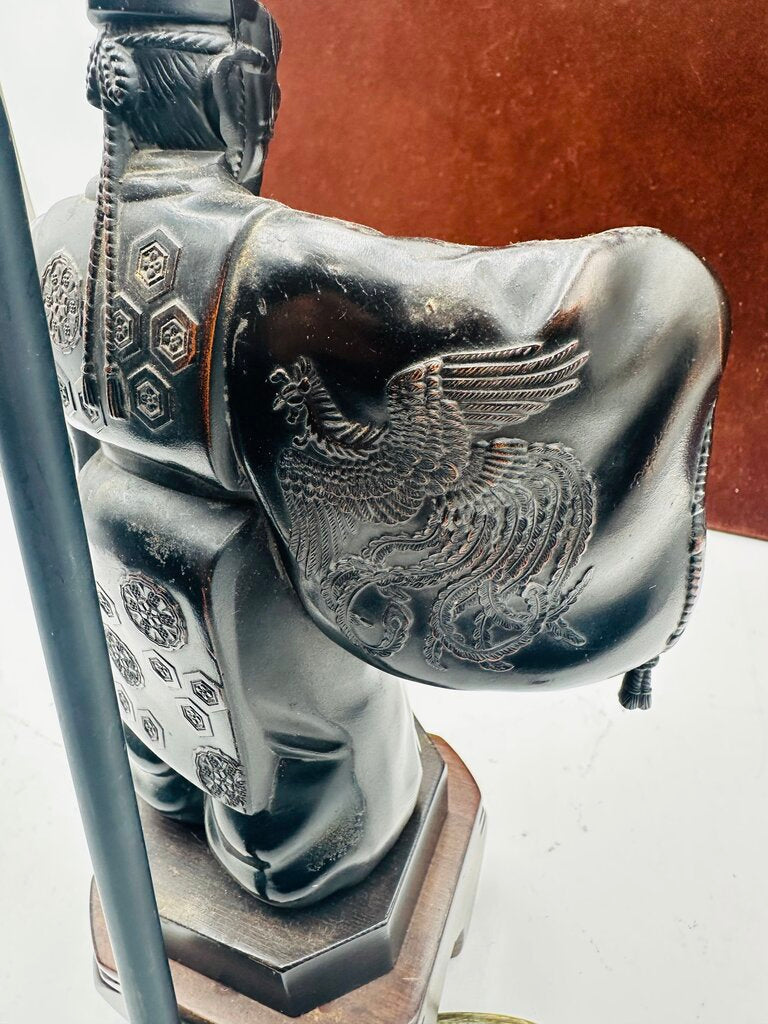 Japanese Okina Noh Statue Lamp