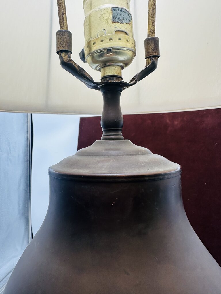 Vintage Table Lamp Brass Base With Shade