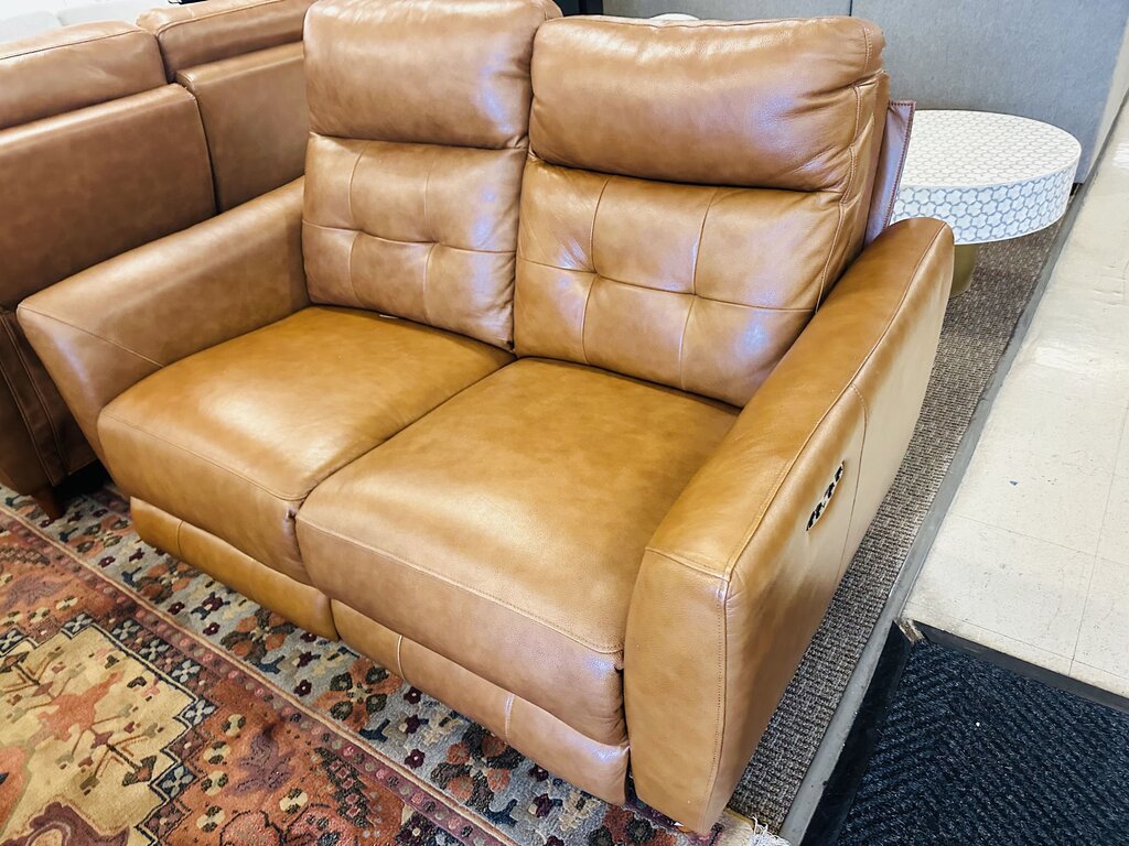 Abbyson Leather Power Reclining Loveseat