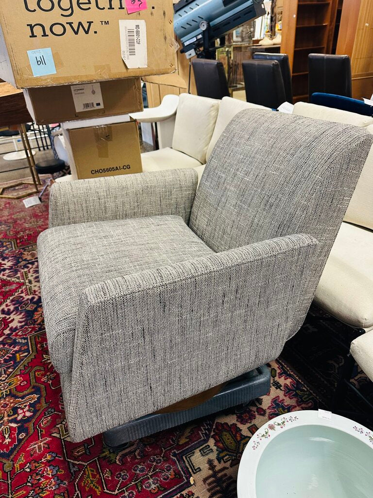 Mitchell Gold Supernova Full Swivel Chair Hollins-Onyx Fabric