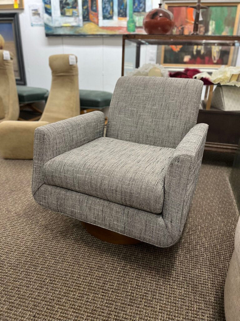 Mitchell Gold Supernova Full Swivel Chair Hollins-Onyx Fabric