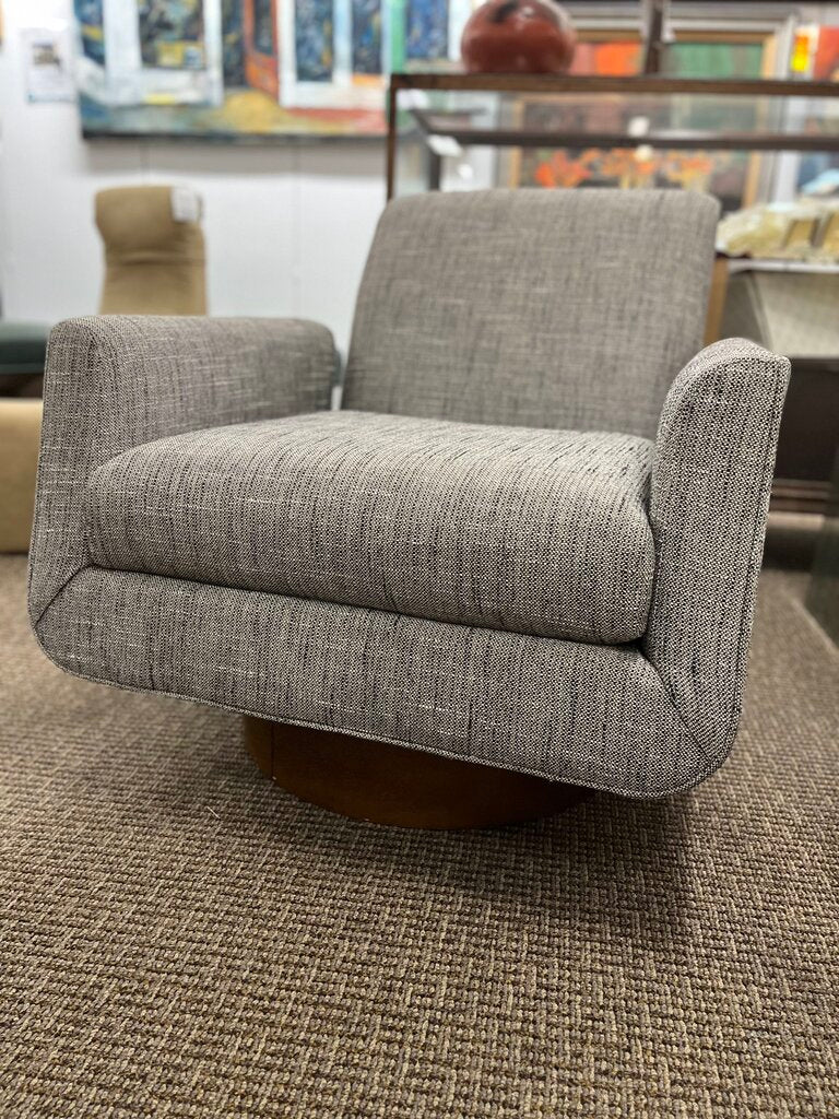 Mitchell Gold Supernova Full Swivel Chair Hollins-Onyx Fabric