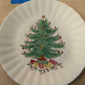 Vintage Blue Ridge Pottery Dinner Plate Tree Pattern
