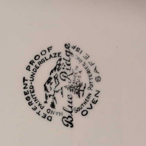 Vintage Blue Ridge Pottery Dinner Plate Tree Pattern