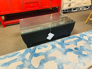 Laguna Wicker Coffee Table w/ Glass Top by Miss Daisy's Consignment & Auction House