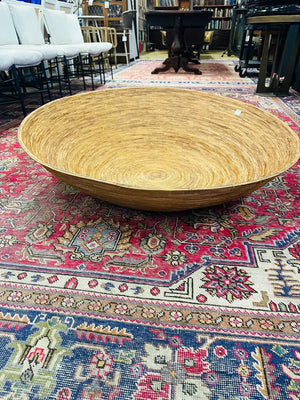 Indonesian Handwoven Flat Bowl 40 Inch Centerpiece
