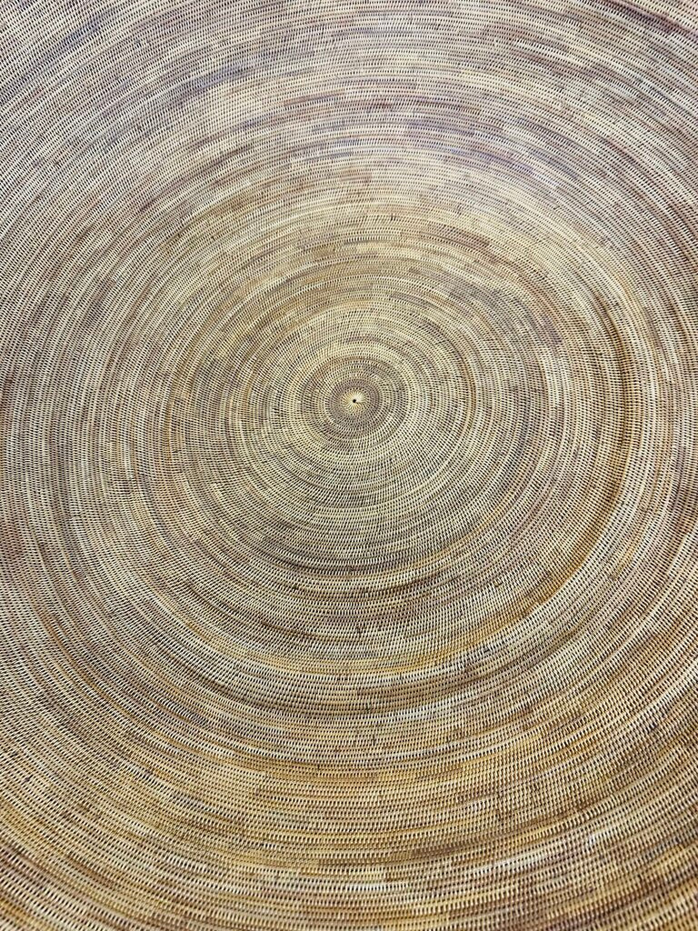 Indonesian Handwoven Flat Bowl 40 Inch Centerpiece