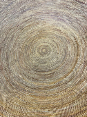 Indonesian Handwoven Flat Bowl 40 Inch Centerpiece