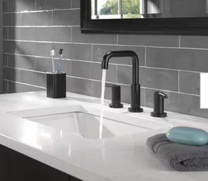 DELTA Nicoli Matte Black Bathroom Faucet (In Box)