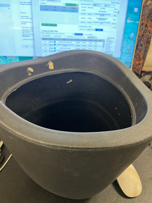 Black Plastic Triangular Mouth Planter 12 Inch