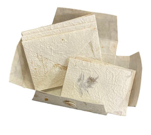 Handmade Botanical Plant Fiber Stationary Set (Set of 15 Cards & Envelopes) by Miss Daisy's Consignment & Auction House