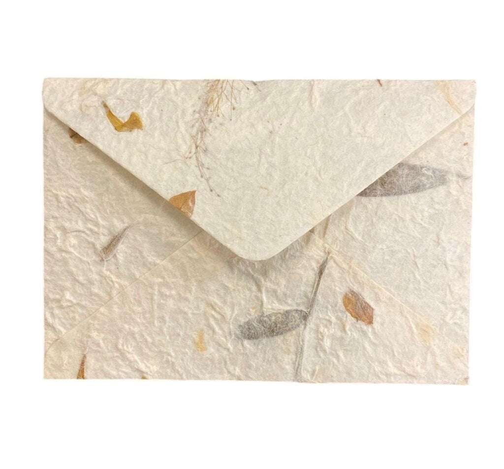 Handmade Botanical Plant Fiber Stationary Set (Set of 15 Cards & Envelopes) by Miss Daisy's Consignment & Auction House