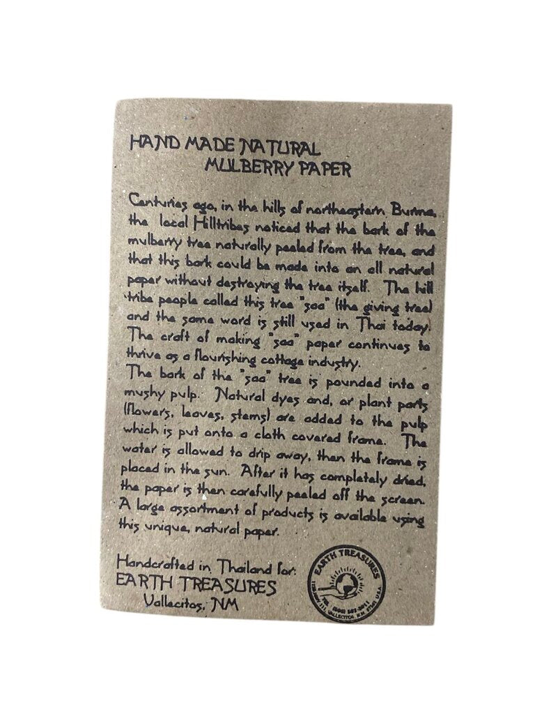 Handmade Natural Mulberry Paper Note Box w/ Picture Frame Lid